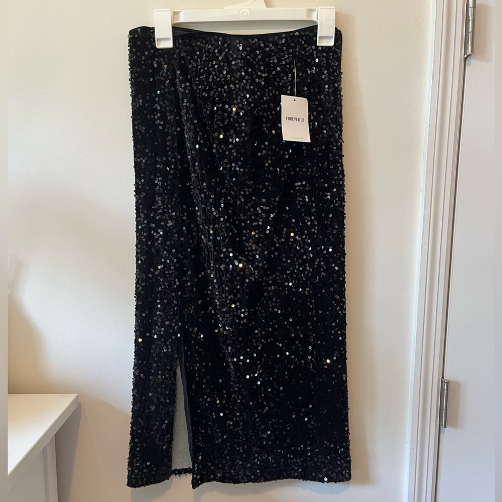 Forever 21 Black Sequin Skirt
